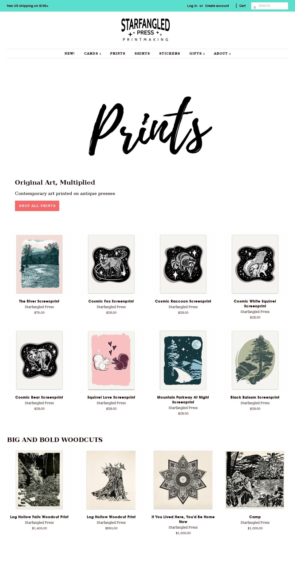 starfangledpress.com shopify website screenshot