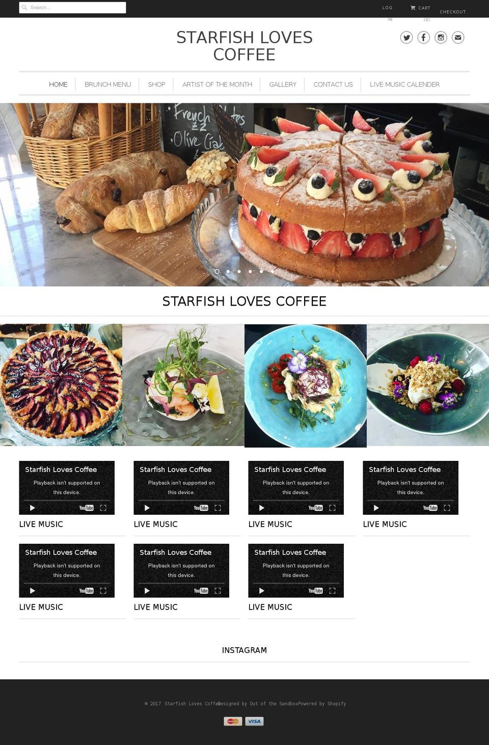 starfishlovescoffee.com shopify website screenshot