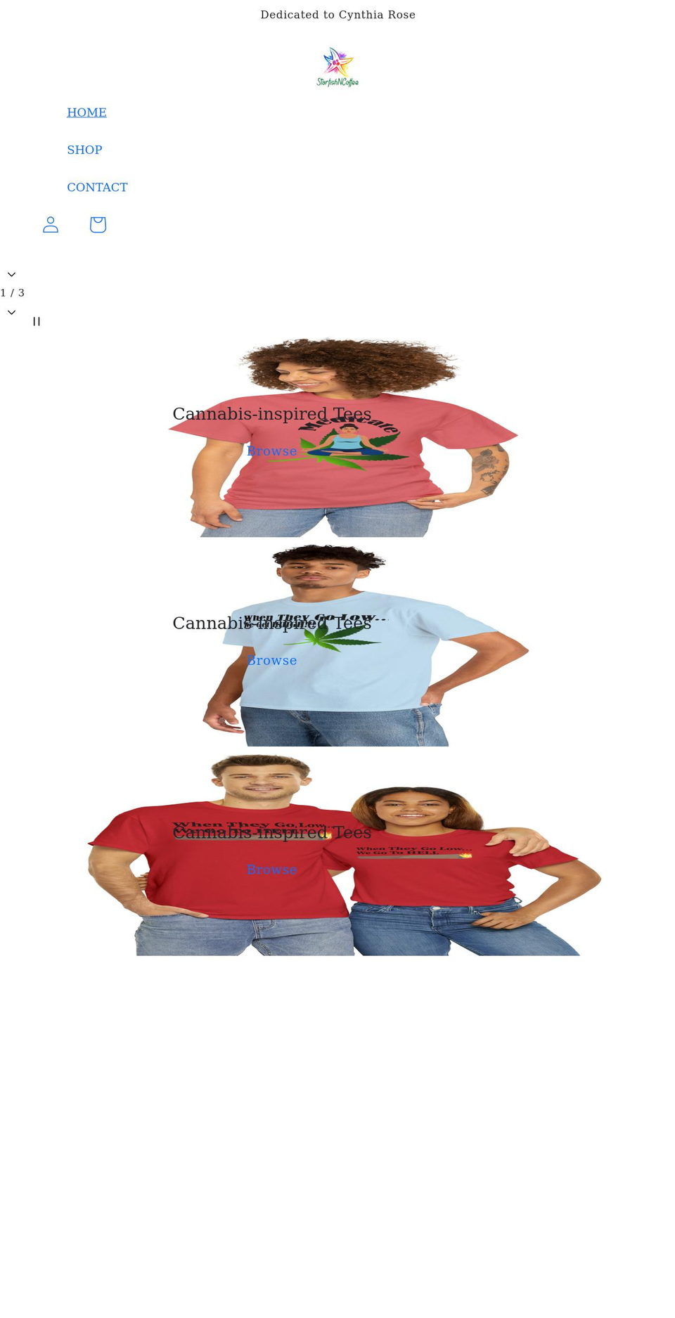 starfishncoffee.com shopify website screenshot