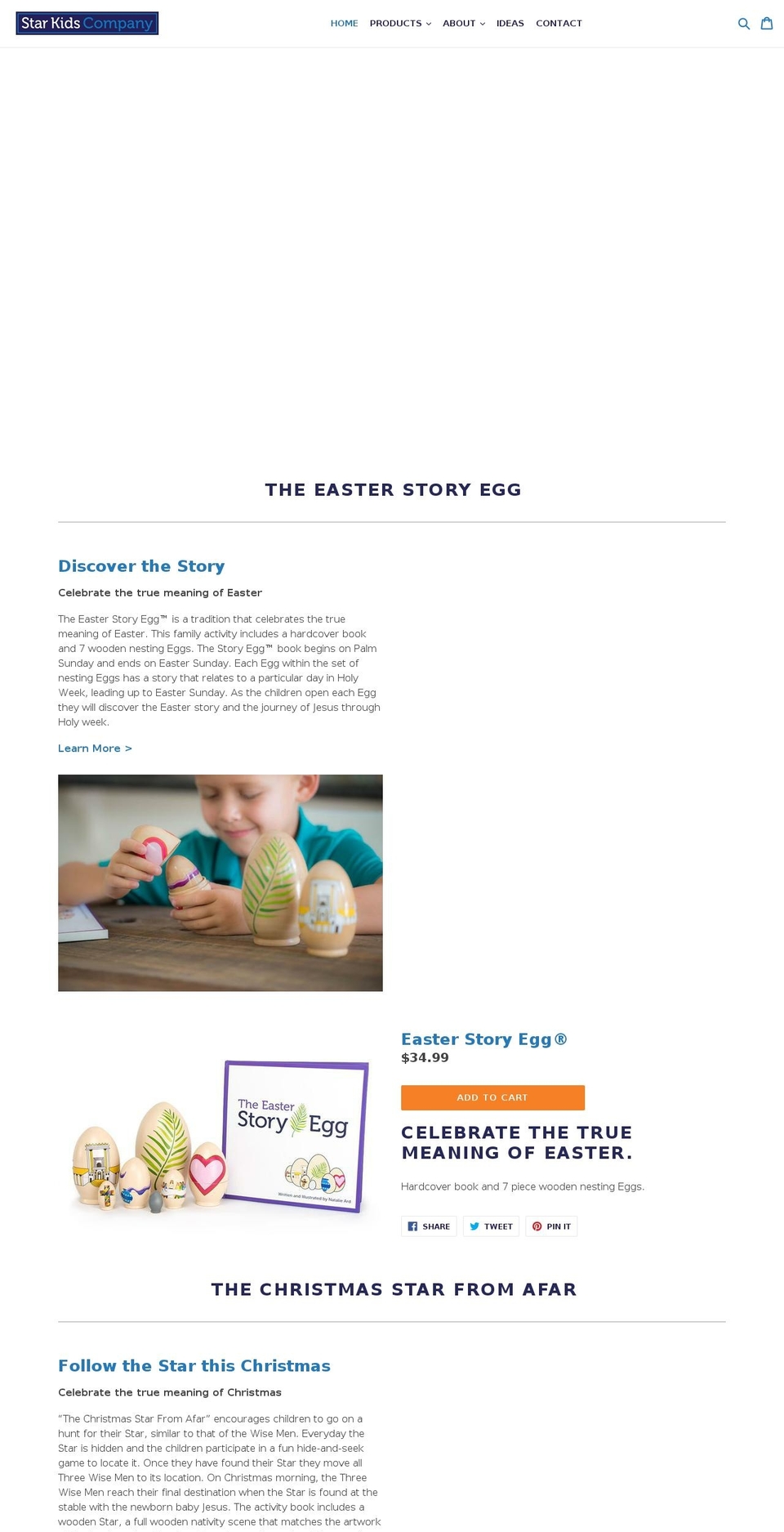 starfromafarkids.com shopify website screenshot