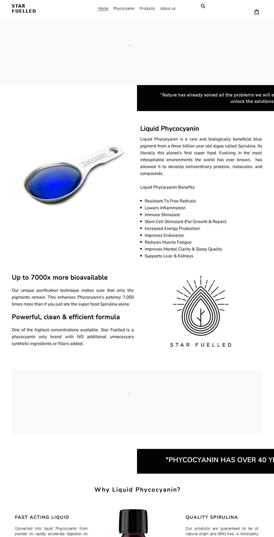 starfuelled.com shopify website screenshot