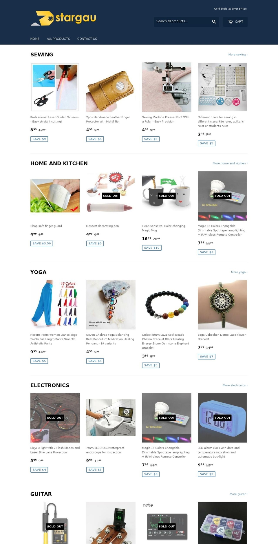 stargau.com — Shopify storefront screenshot