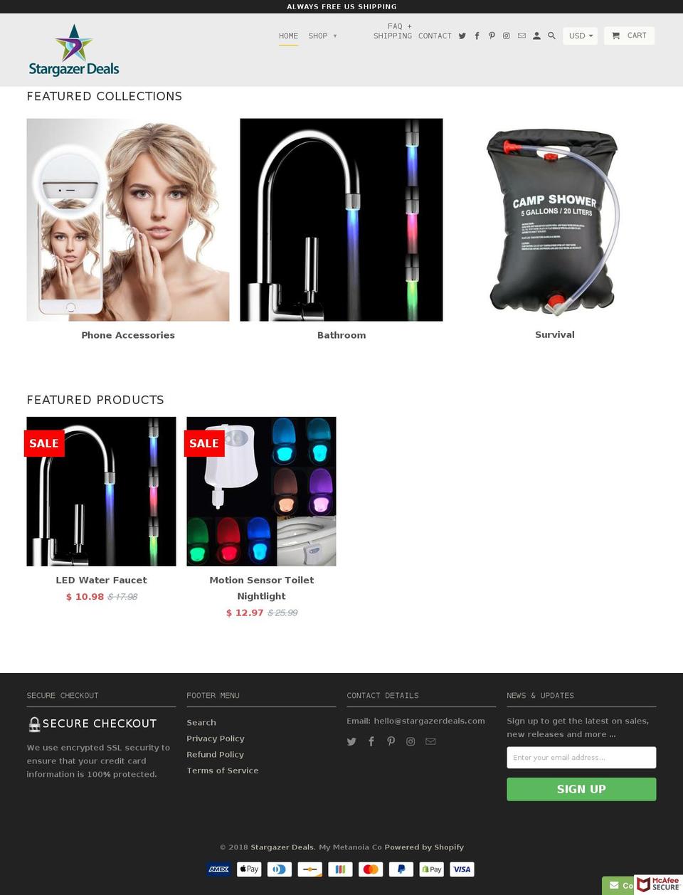 stargazerdeals.com — Shopify storefront screenshot