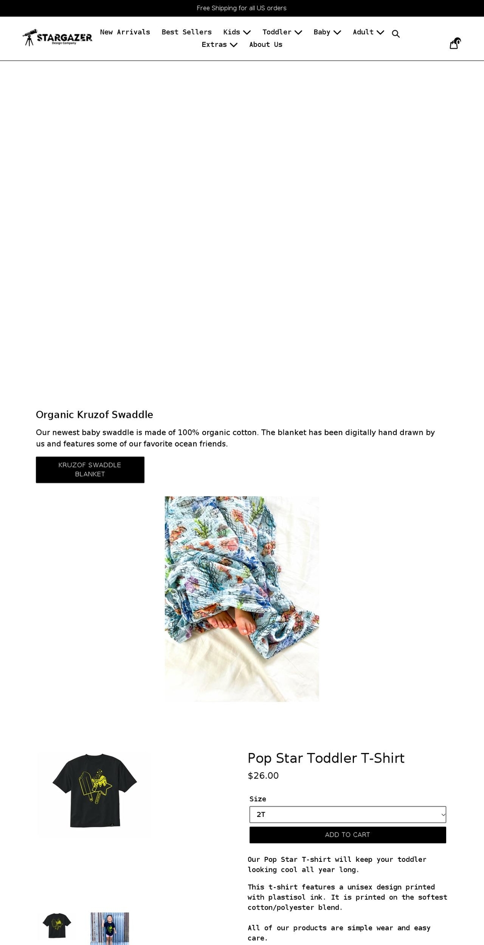 stargazerdesigncompany.com shopify website screenshot