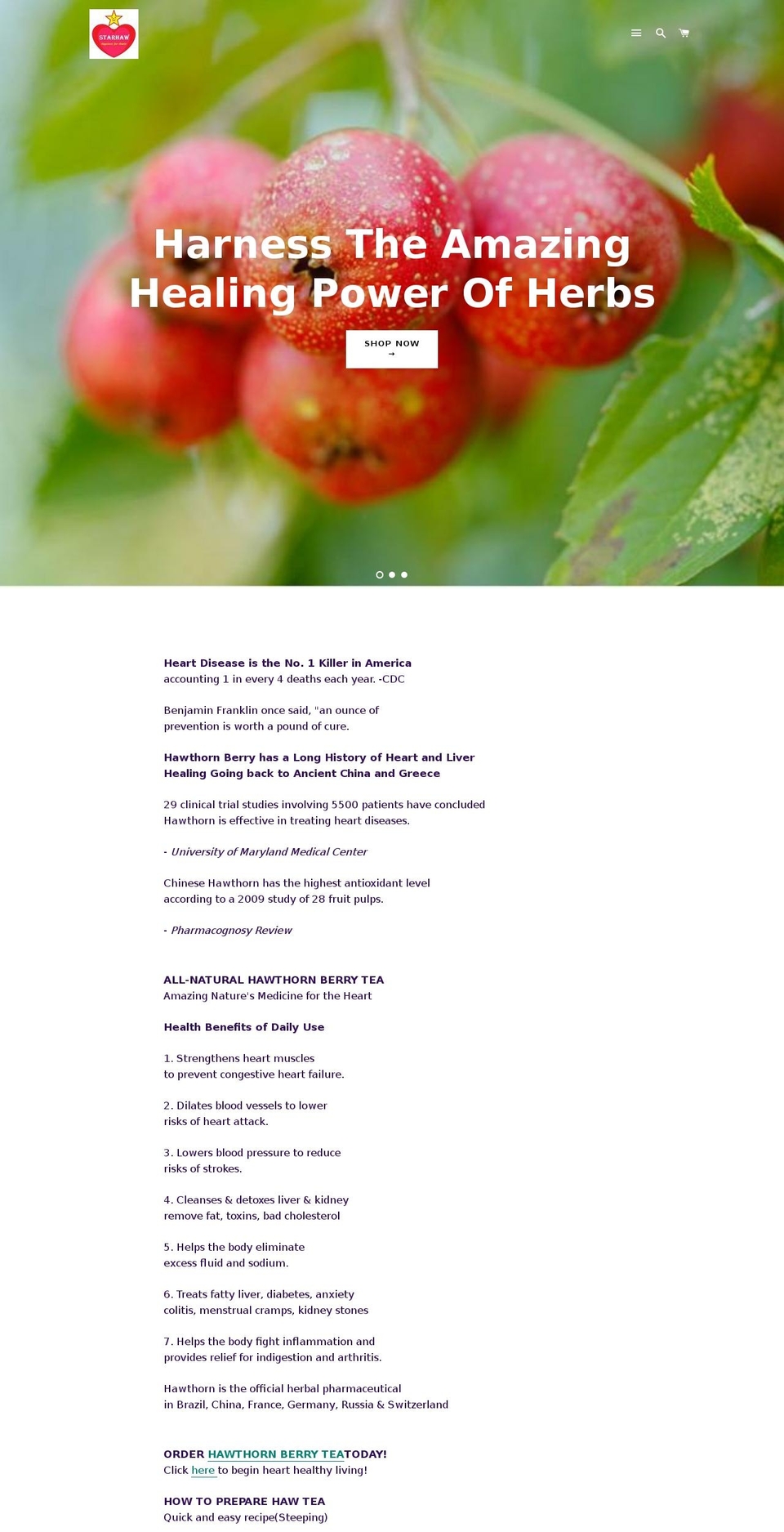 starhaw.com shopify website screenshot