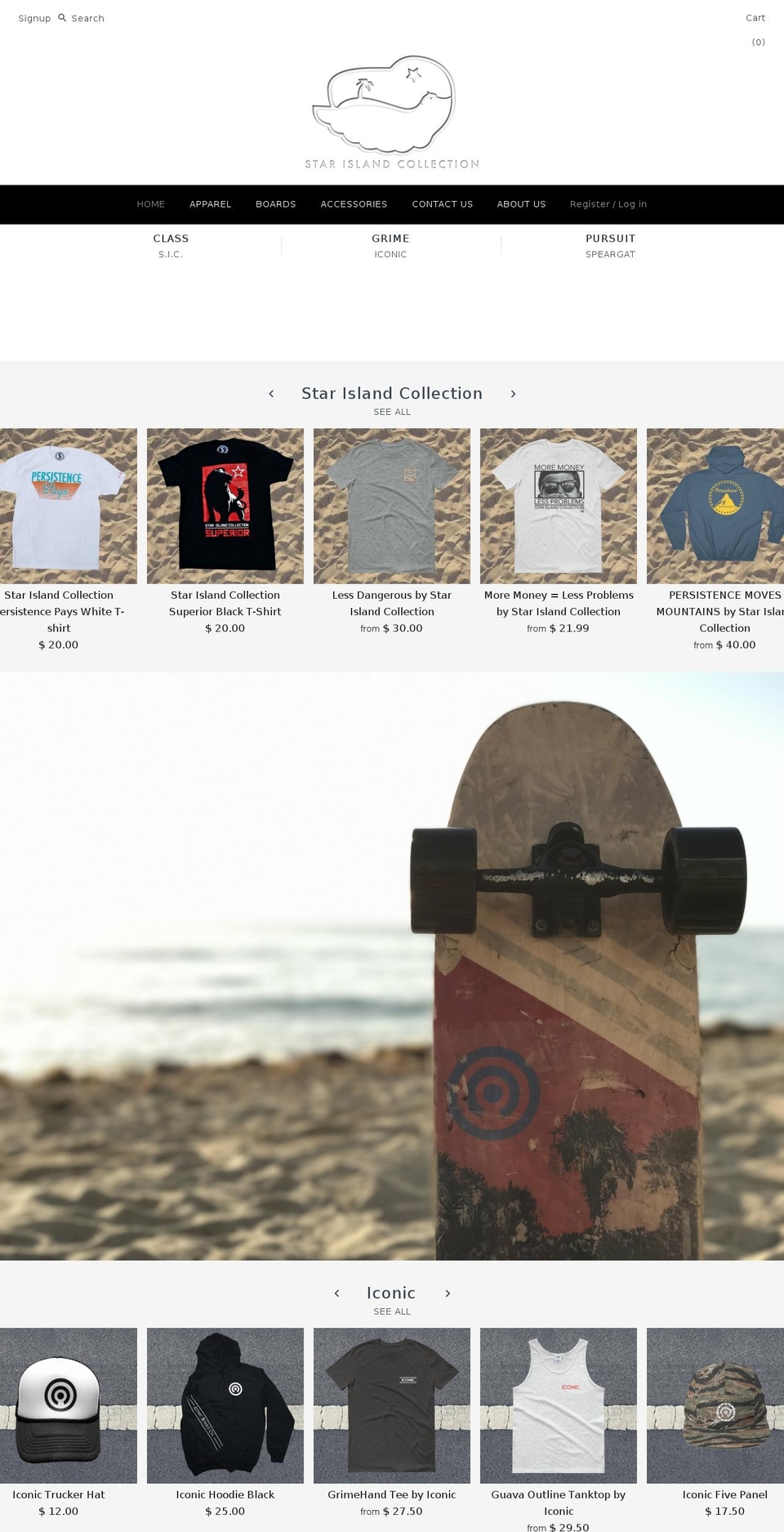 starislandcollection.com — Shopify storefront screenshot