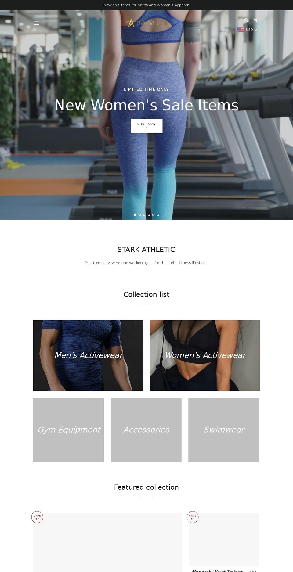 starkathletic.com — Shopify storefront screenshot