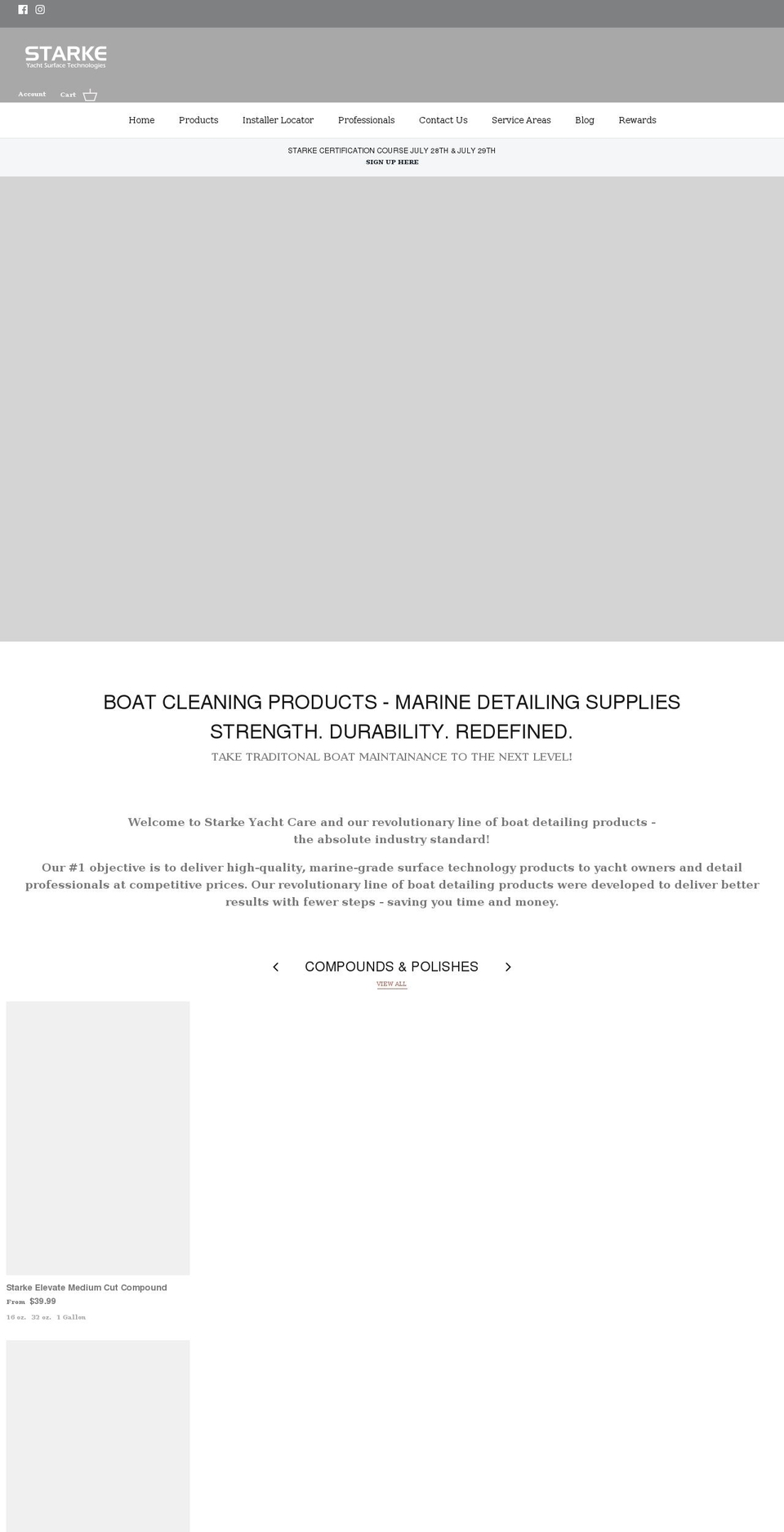 starkeyachtcare.com shopify website screenshot
