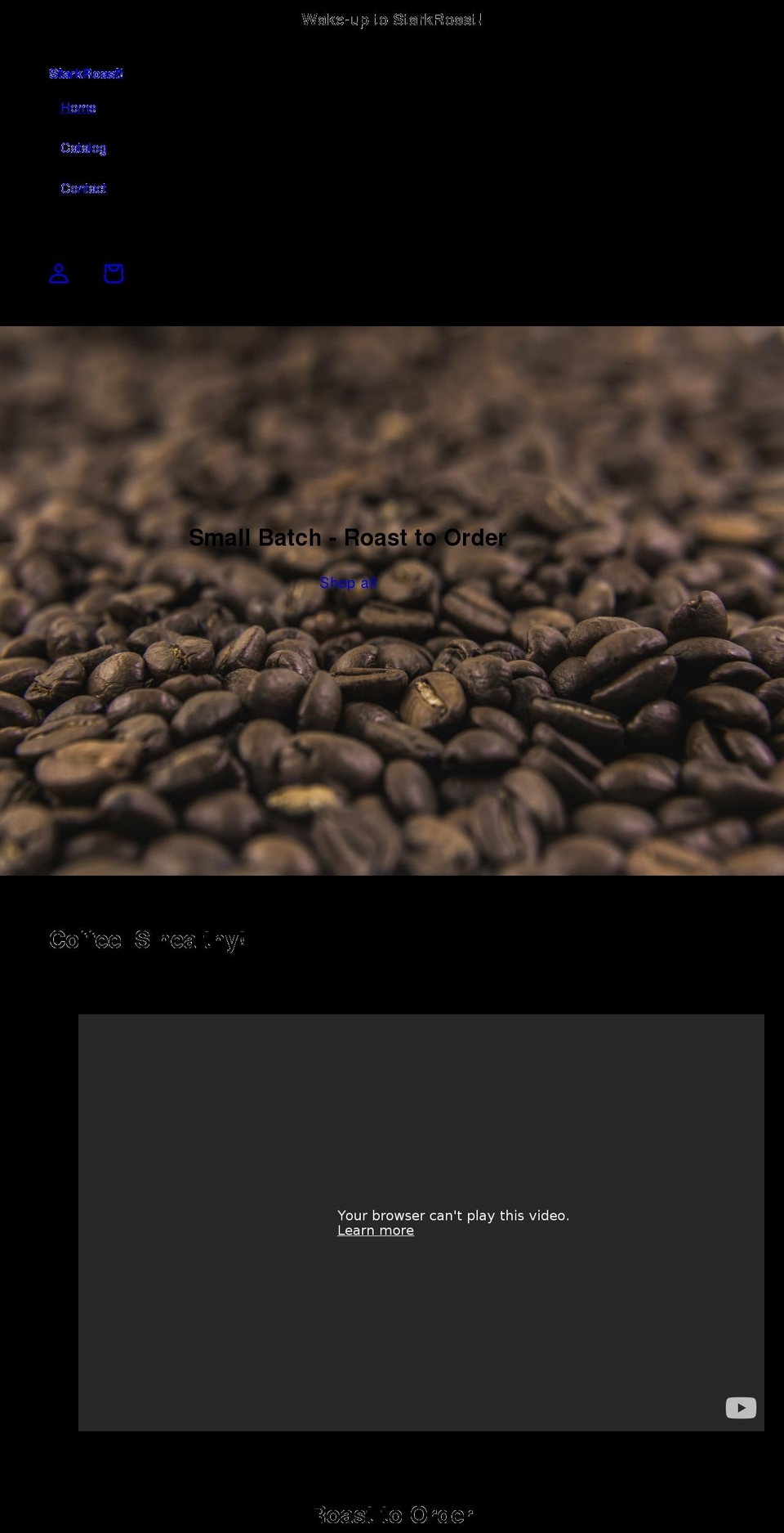 starkroast.com shopify website screenshot