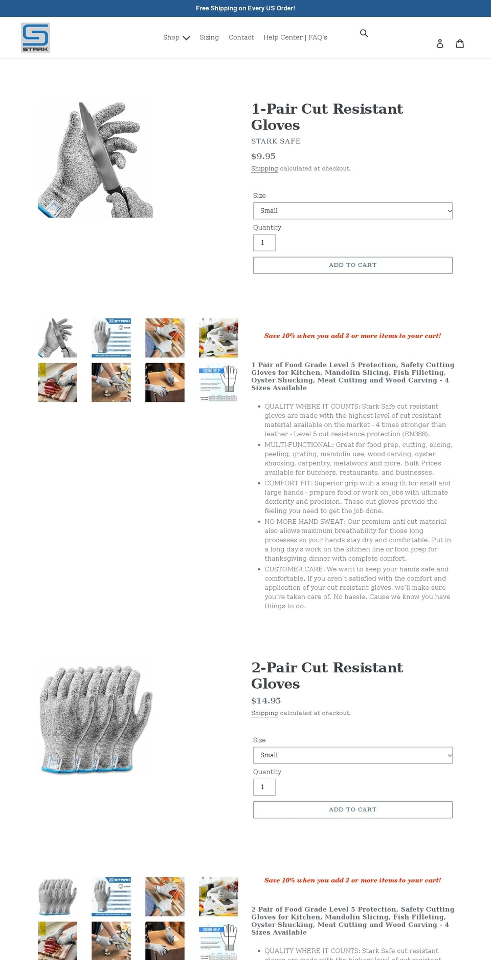 starksafe.com shopify website screenshot