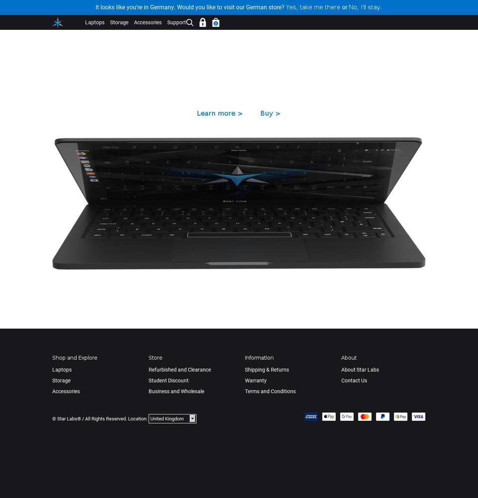 starlabs.systems shopify website screenshot