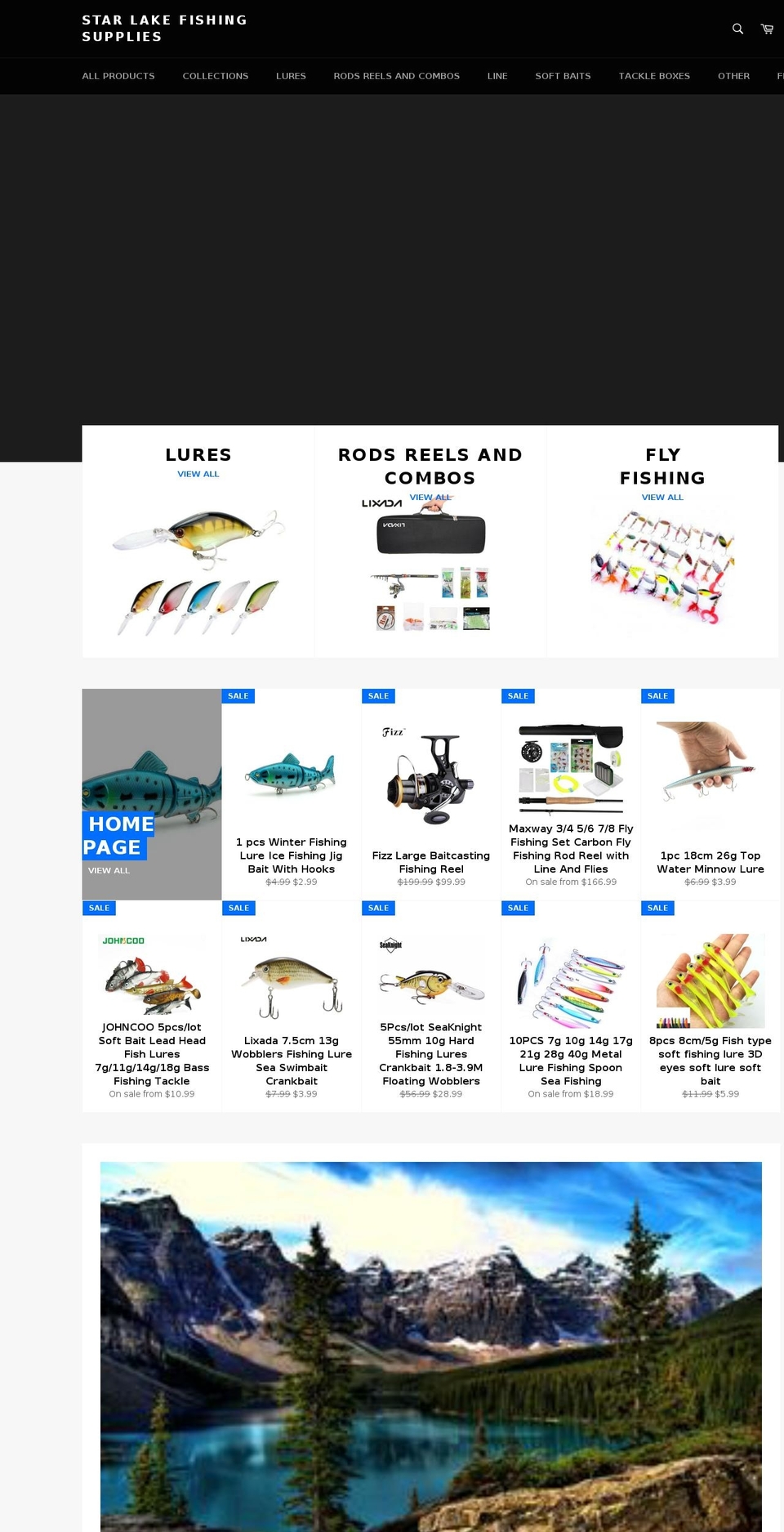 starlakefishingsupplies.com — Shopify storefront screenshot