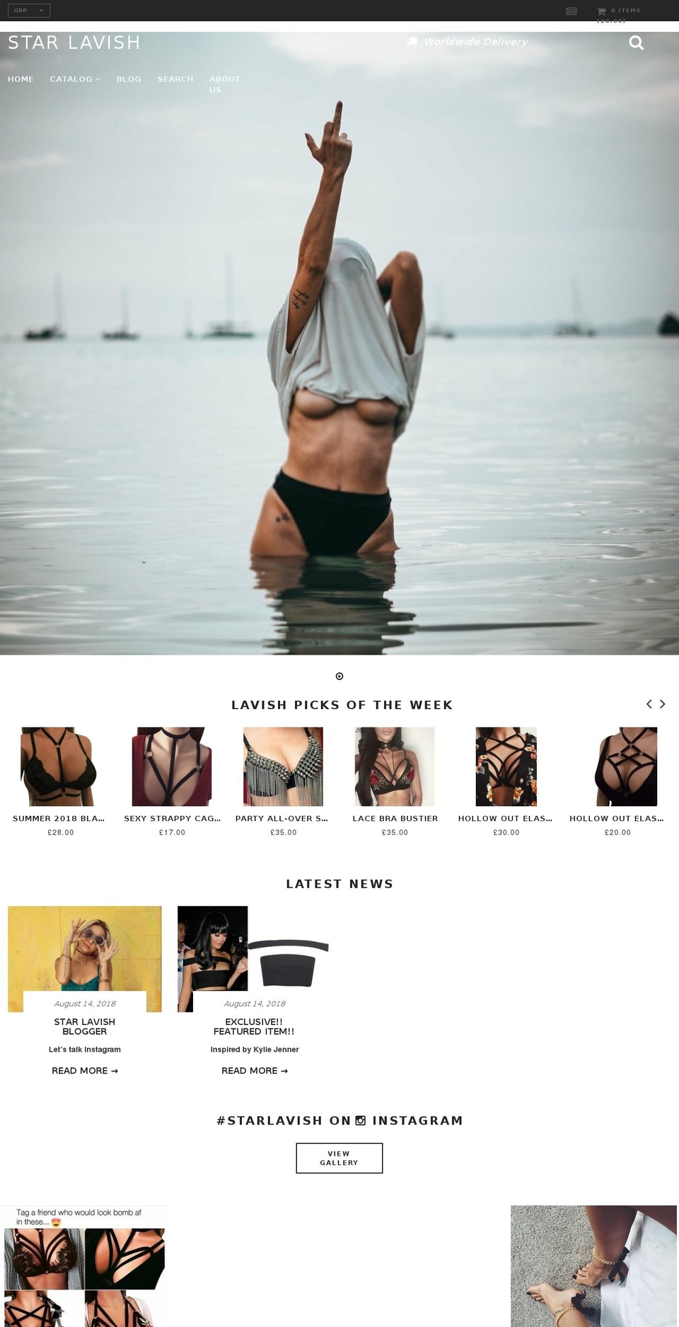 starlavish.com — Shopify storefront screenshot