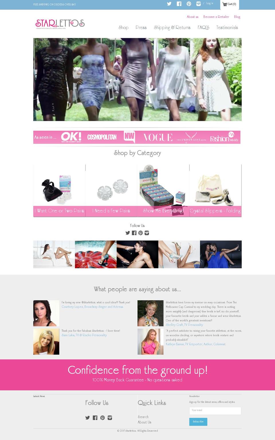 starlettos.com.au shopify website screenshot