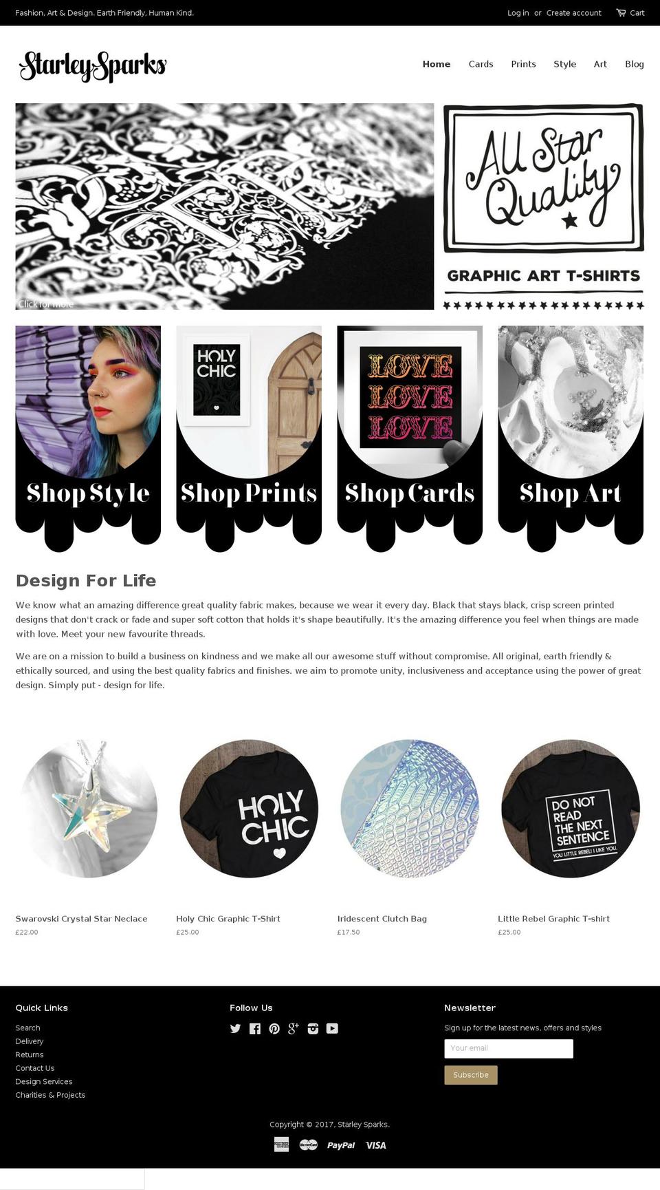 starleysparks.com shopify website screenshot