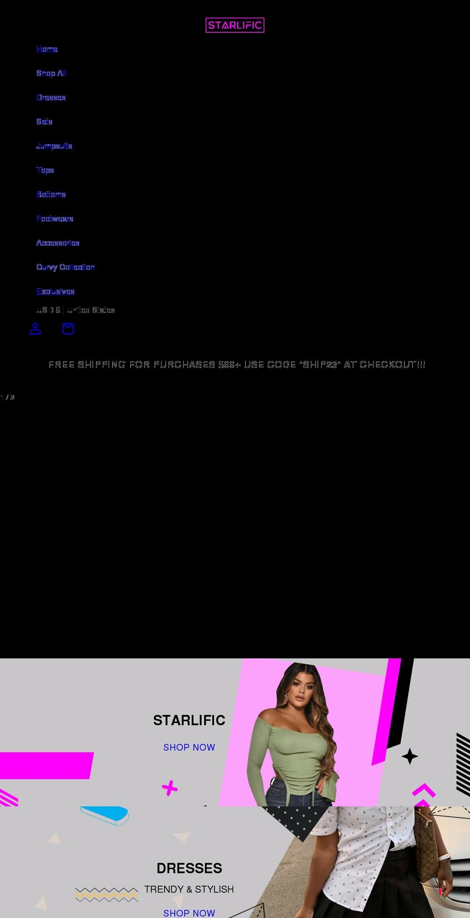 starlific.com shopify website screenshot