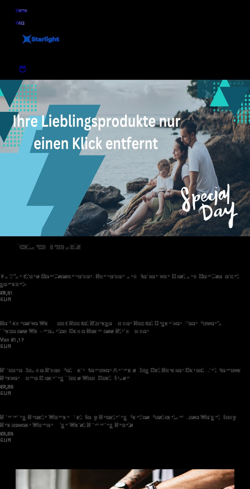 starlight-shop.de shopify website screenshot