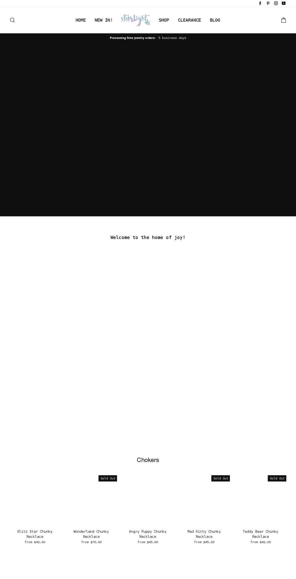 starlightshine.com — Shopify storefront screenshot