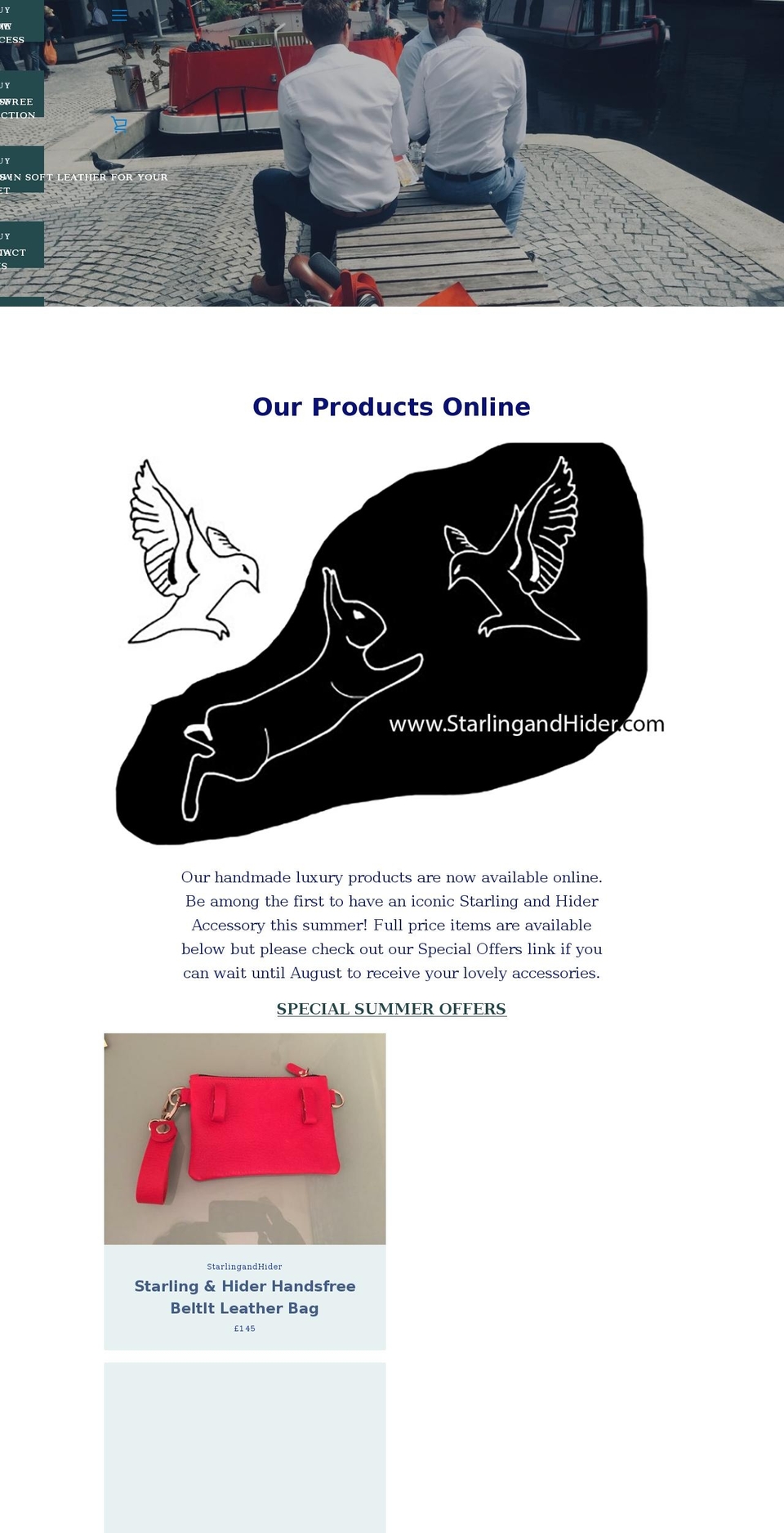 starlingandhider.com — Shopify storefront screenshot