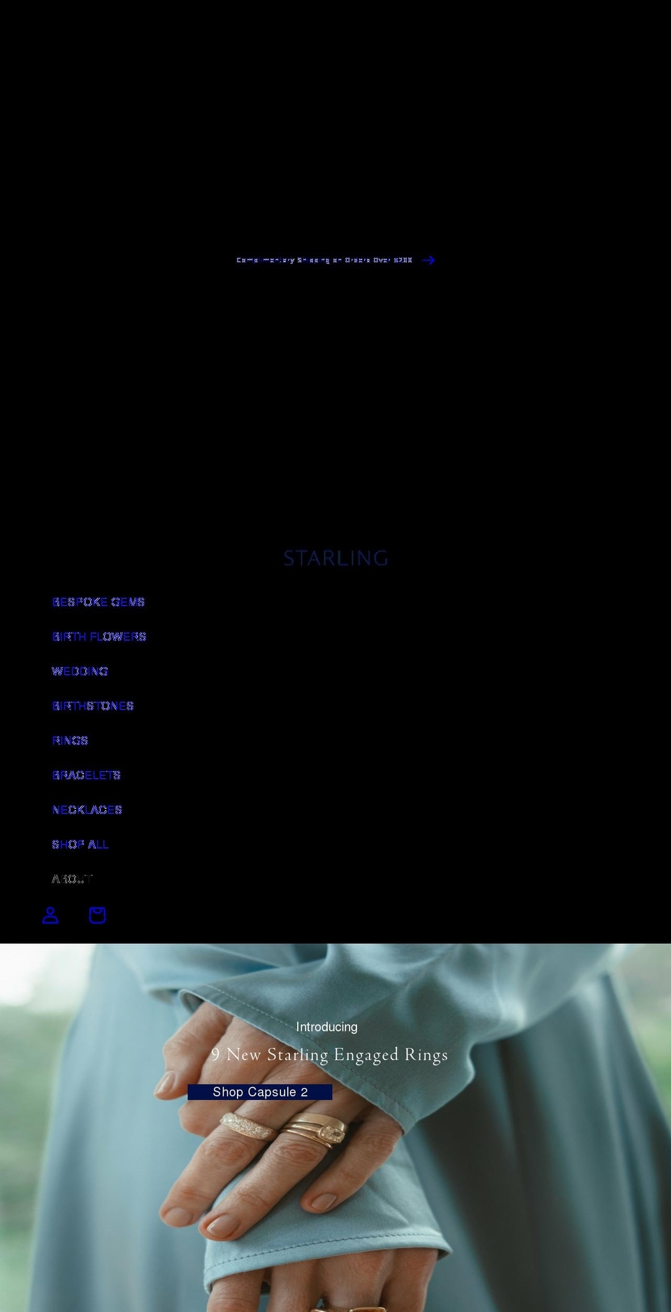 starlingjewelry.com shopify website screenshot
