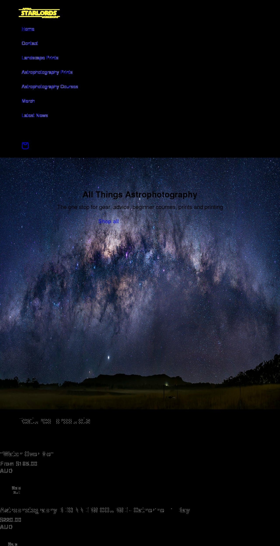 starlords.com.au shopify website screenshot