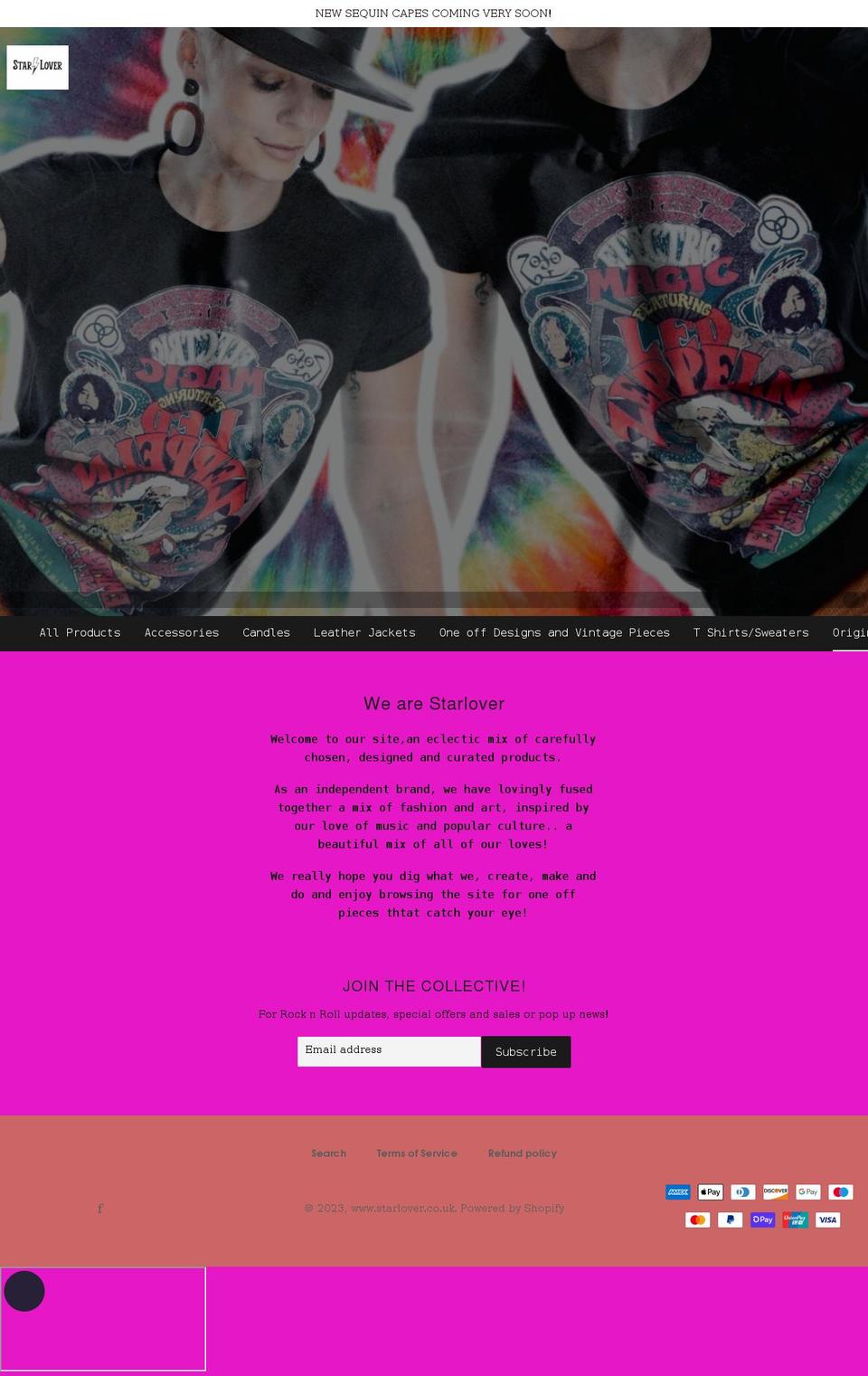 starlover.co.uk shopify website screenshot