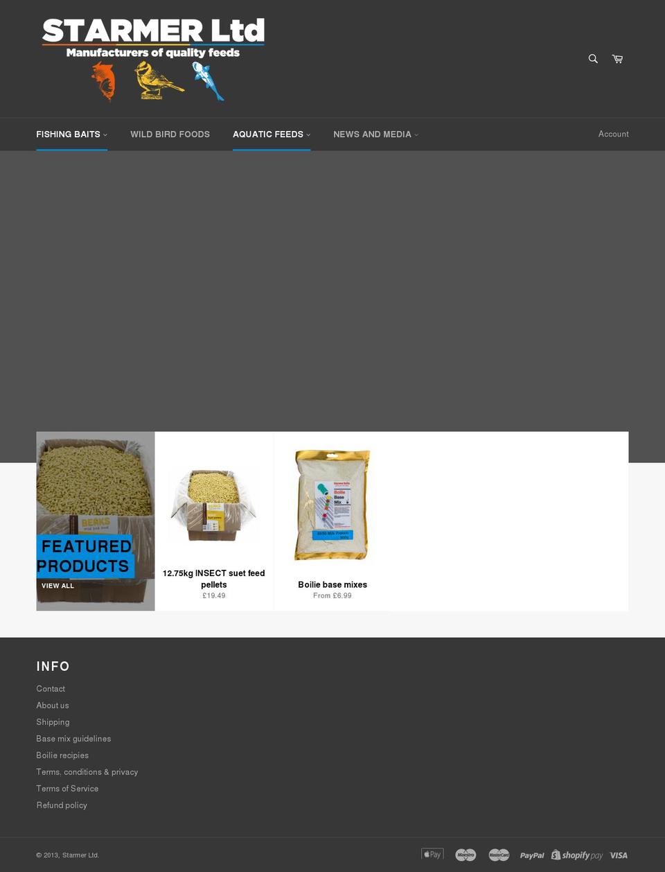 starmeraquaticfeed.com — Shopify storefront screenshot