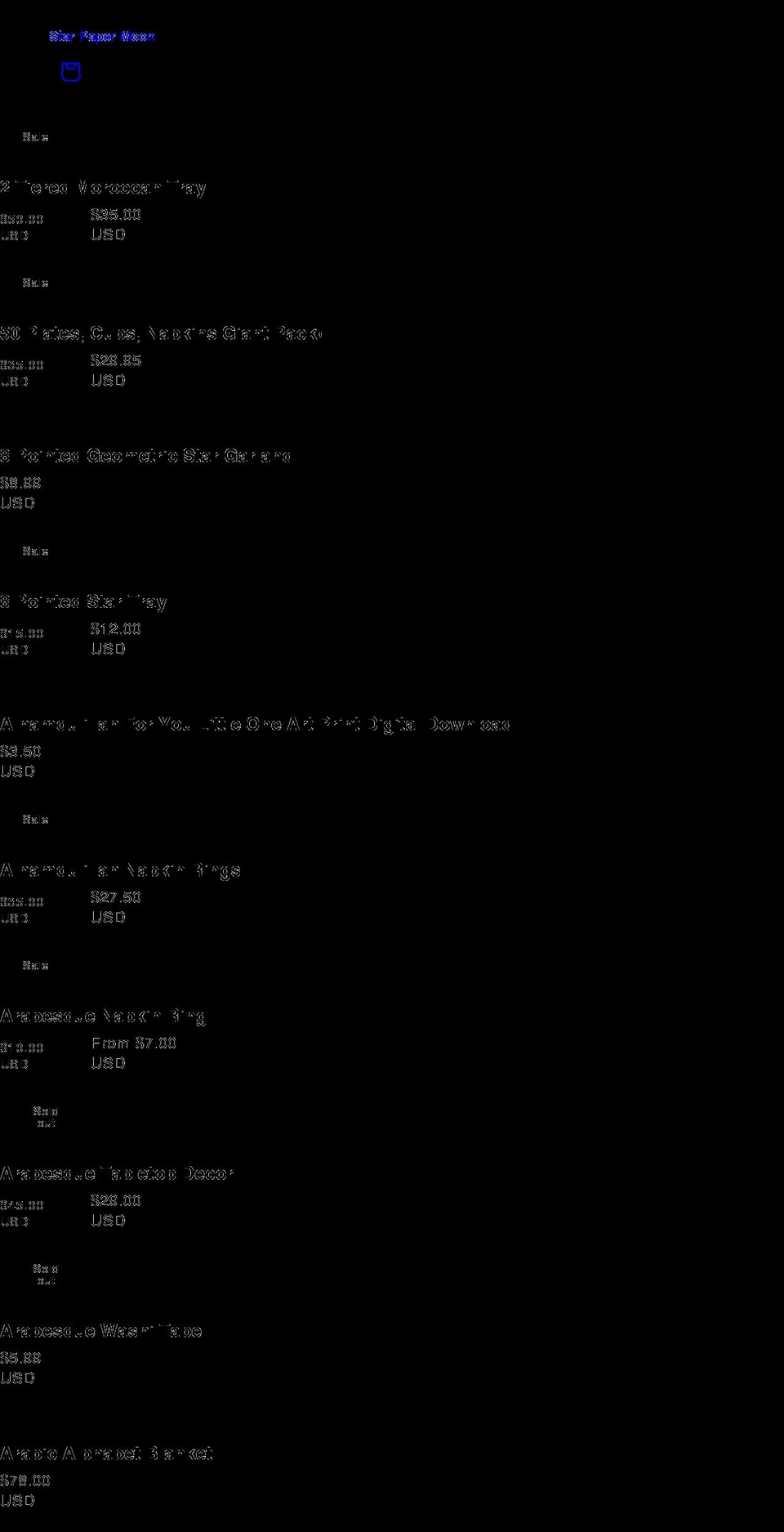 starpapermoon.com shopify website screenshot