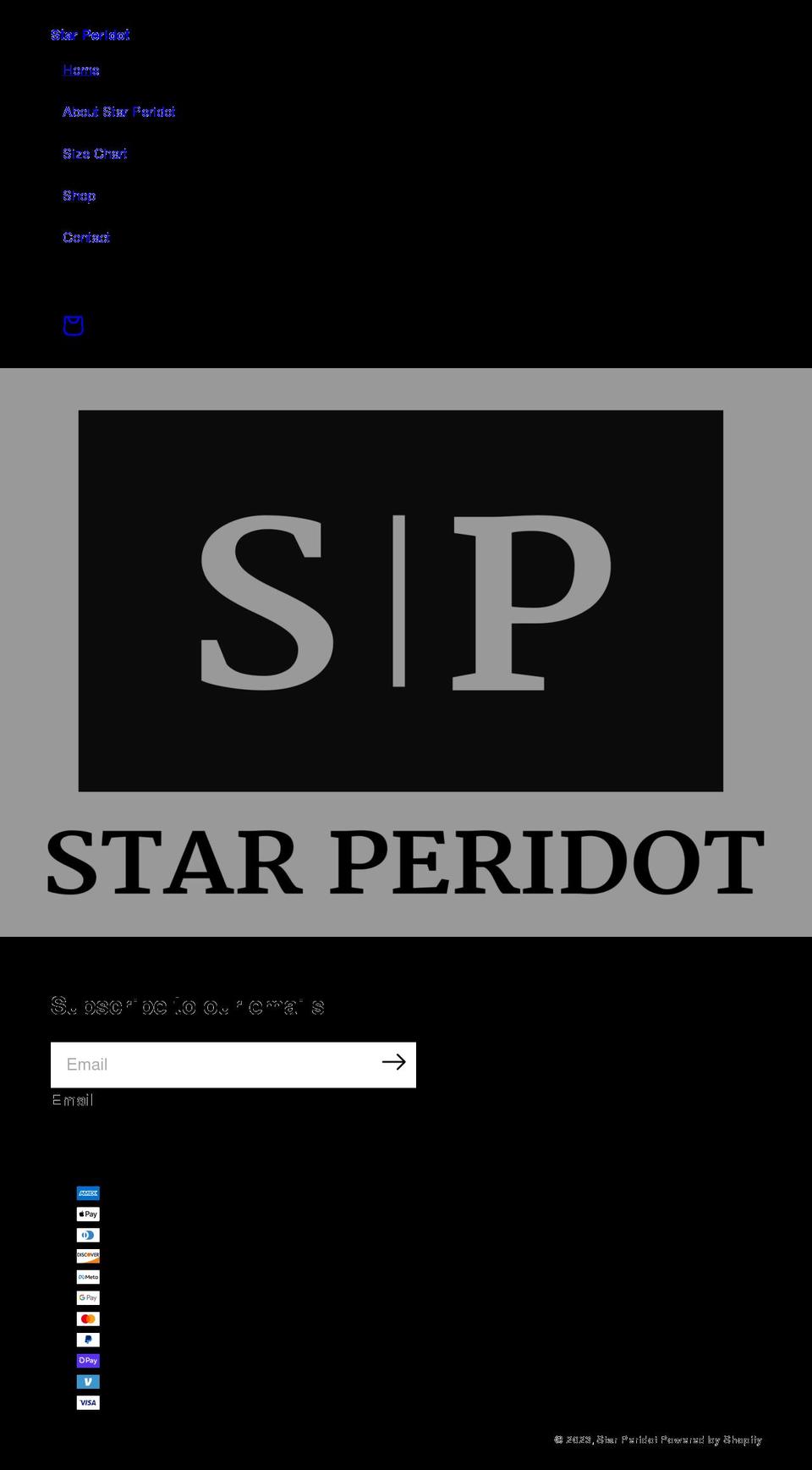 starperidot.com shopify website screenshot