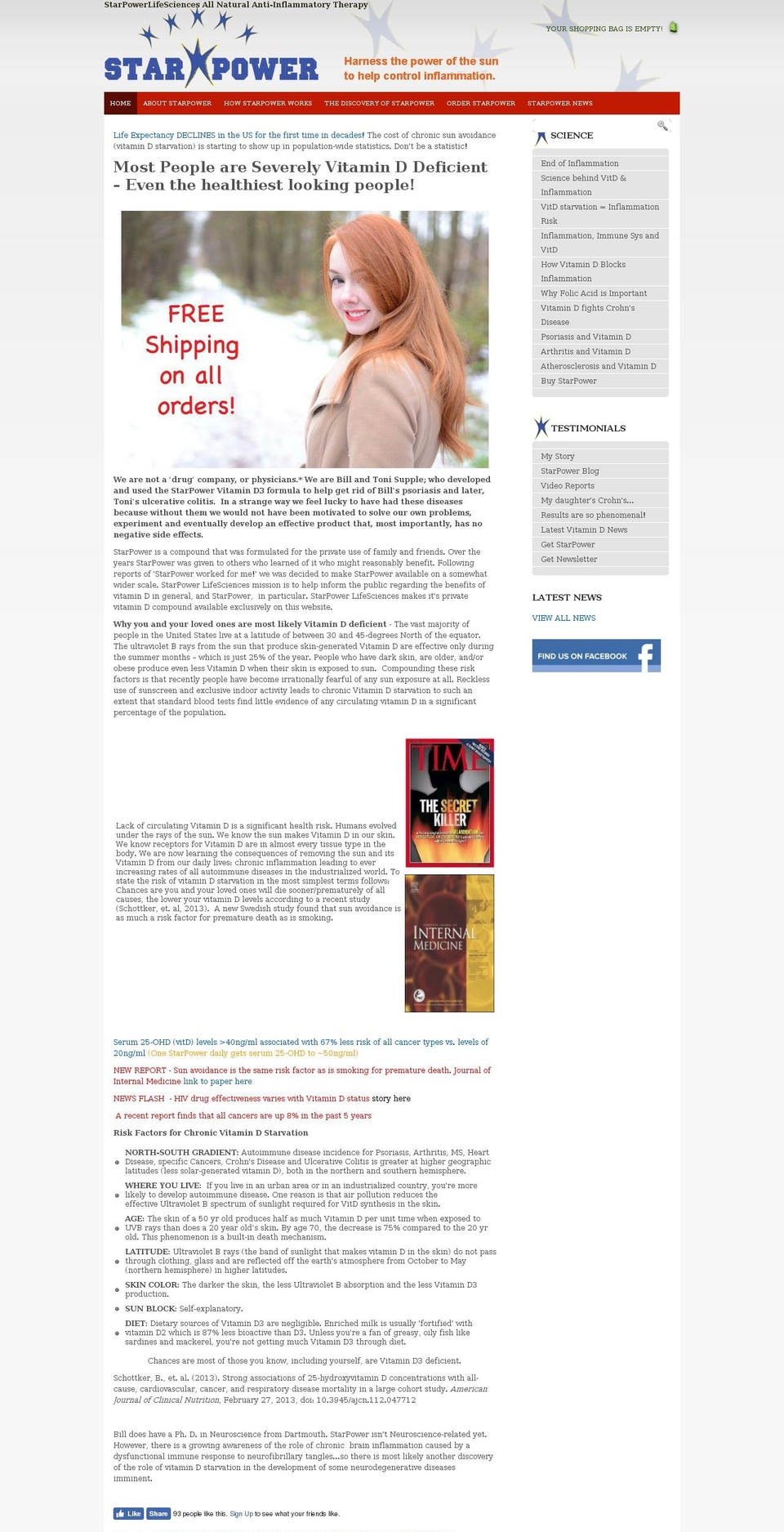starpowerlifesciences.org shopify website screenshot