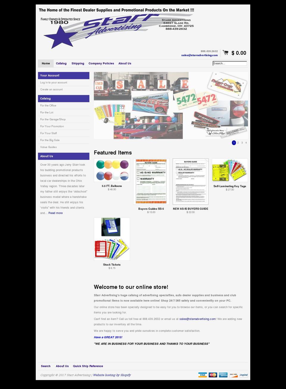 starrads.com shopify website screenshot