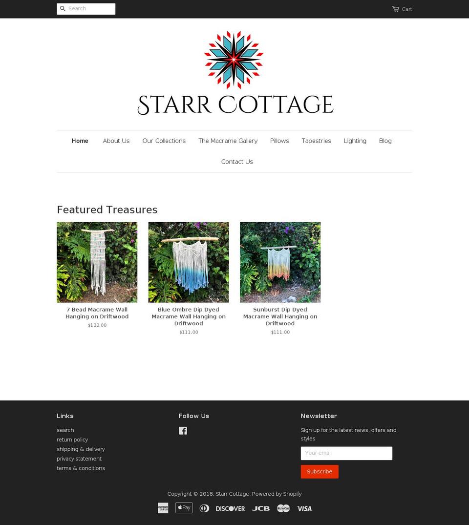 starrcottage.com — Shopify storefront screenshot
