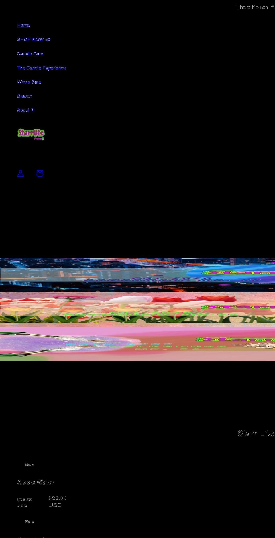 starrlitepotions.com shopify website screenshot