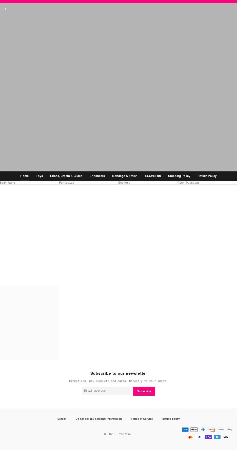 starrnme.com shopify website screenshot