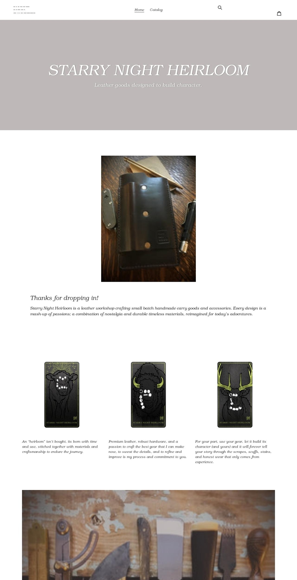 starrynightheirloom.com shopify website screenshot