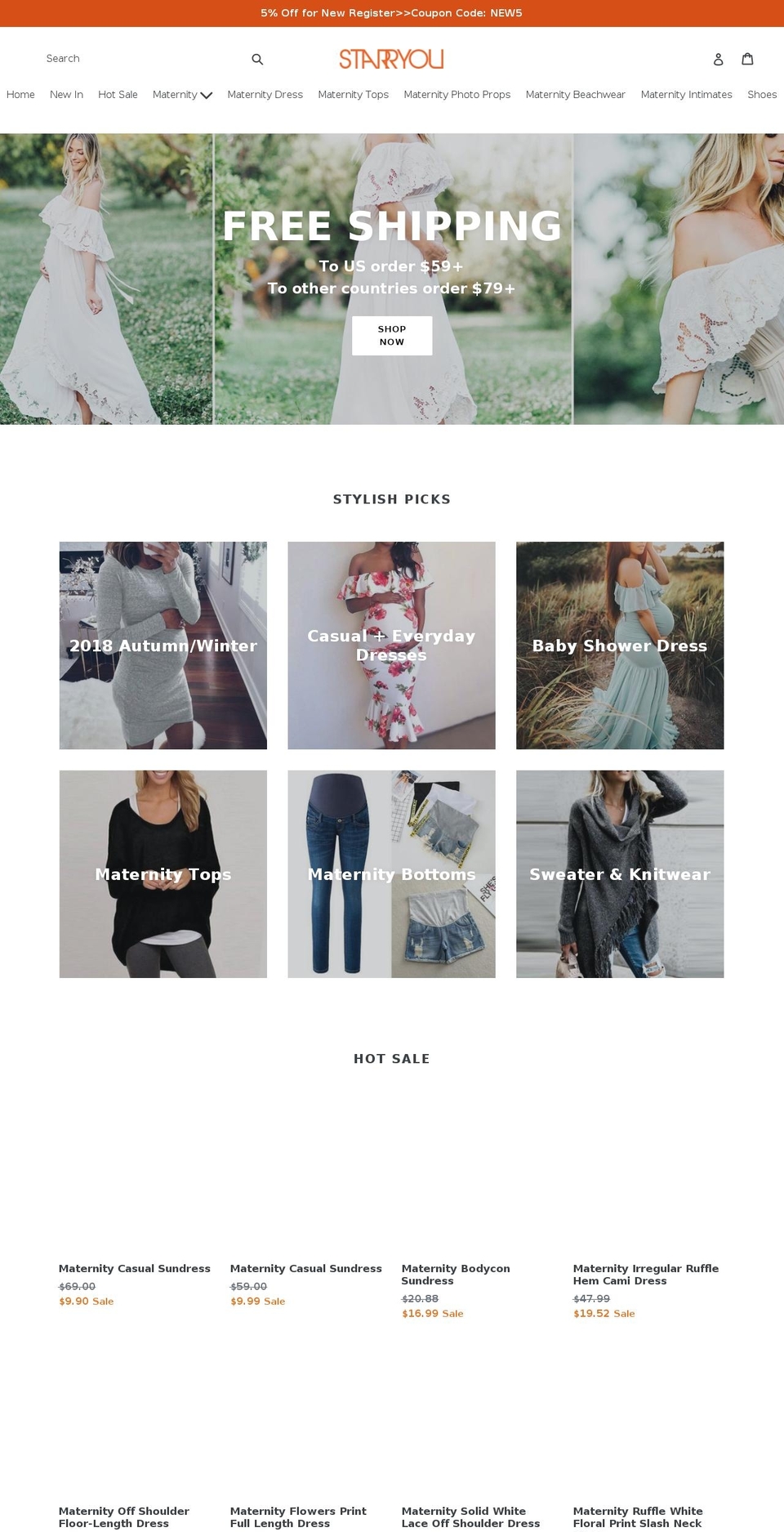 starryou.com — Shopify storefront screenshot