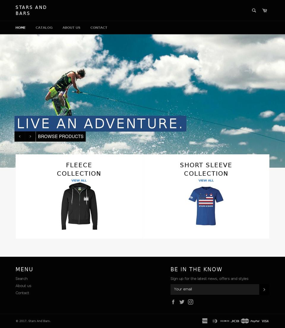 starsandbarsapparel.com shopify website screenshot