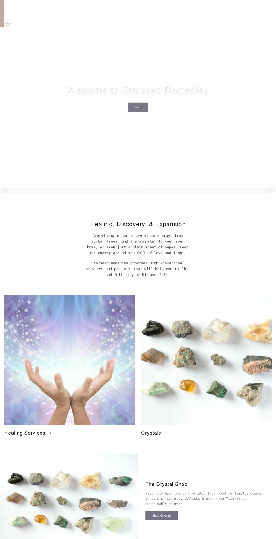 starseed-remedies.com shopify website screenshot