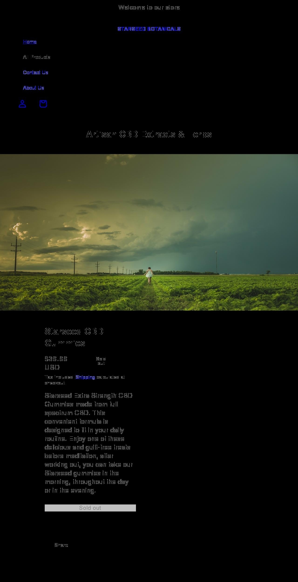 starseedbotanicals.com shopify website screenshot