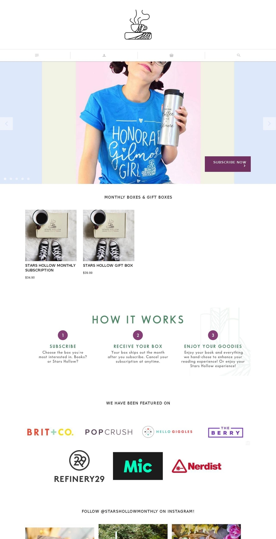 starshollowmonthly.com shopify website screenshot