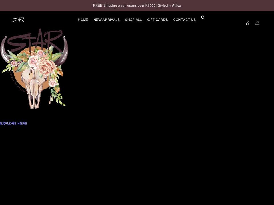 starshowroom.co.za shopify website screenshot