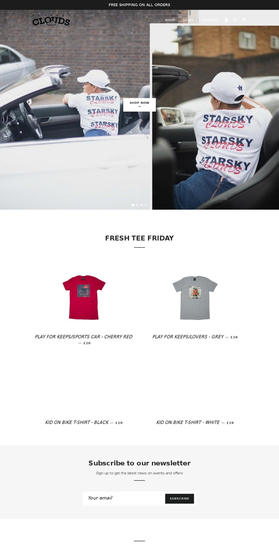 starskyclouds.com shopify website screenshot