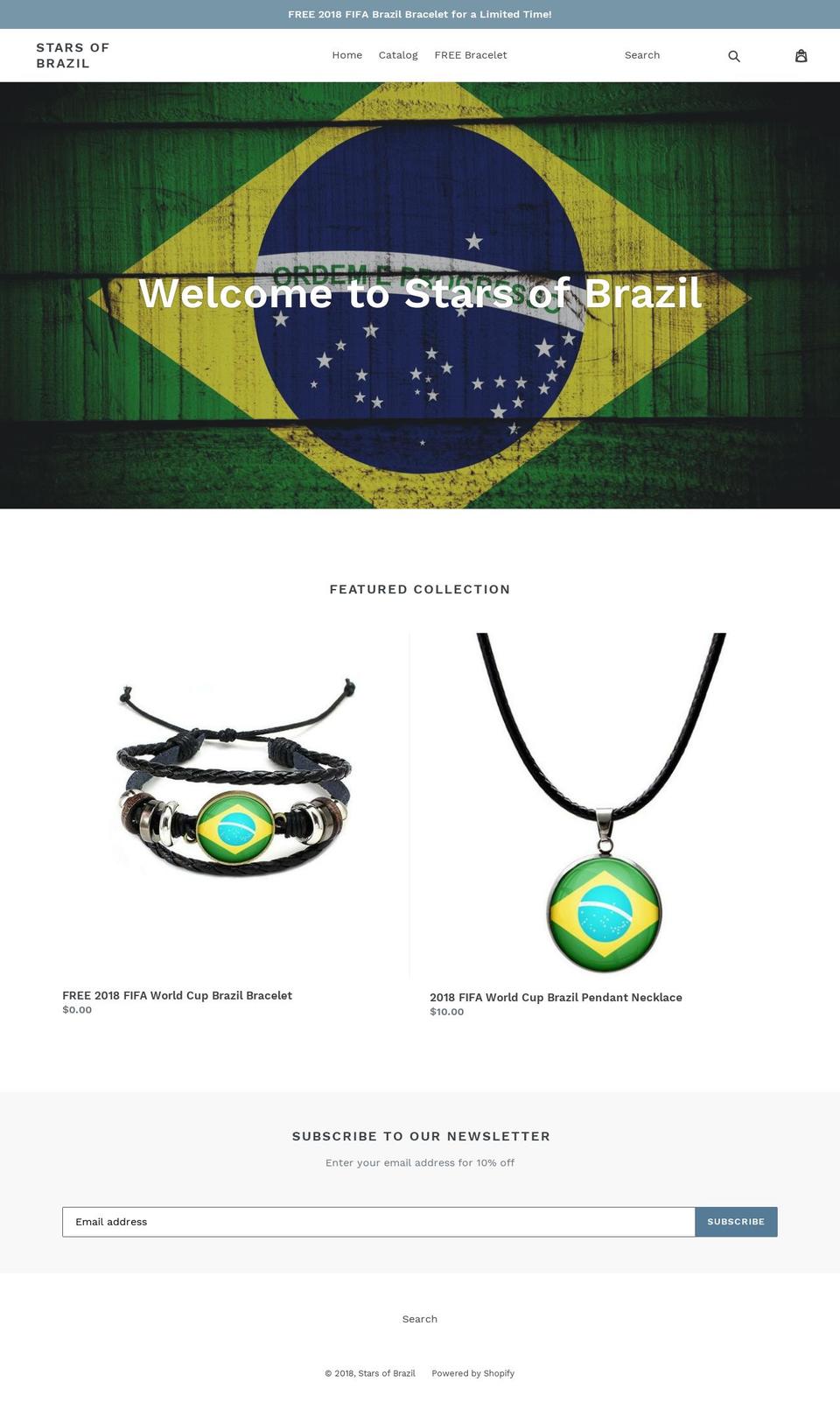 starsofbrazil.com — Shopify storefront screenshot