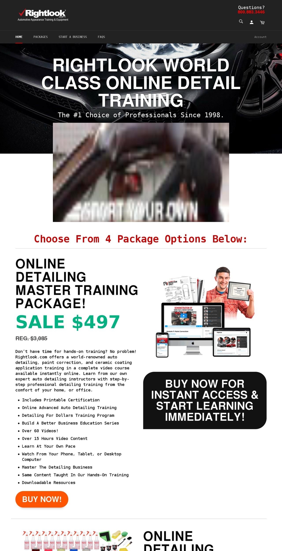 startadetailbusiness.com shopify website screenshot