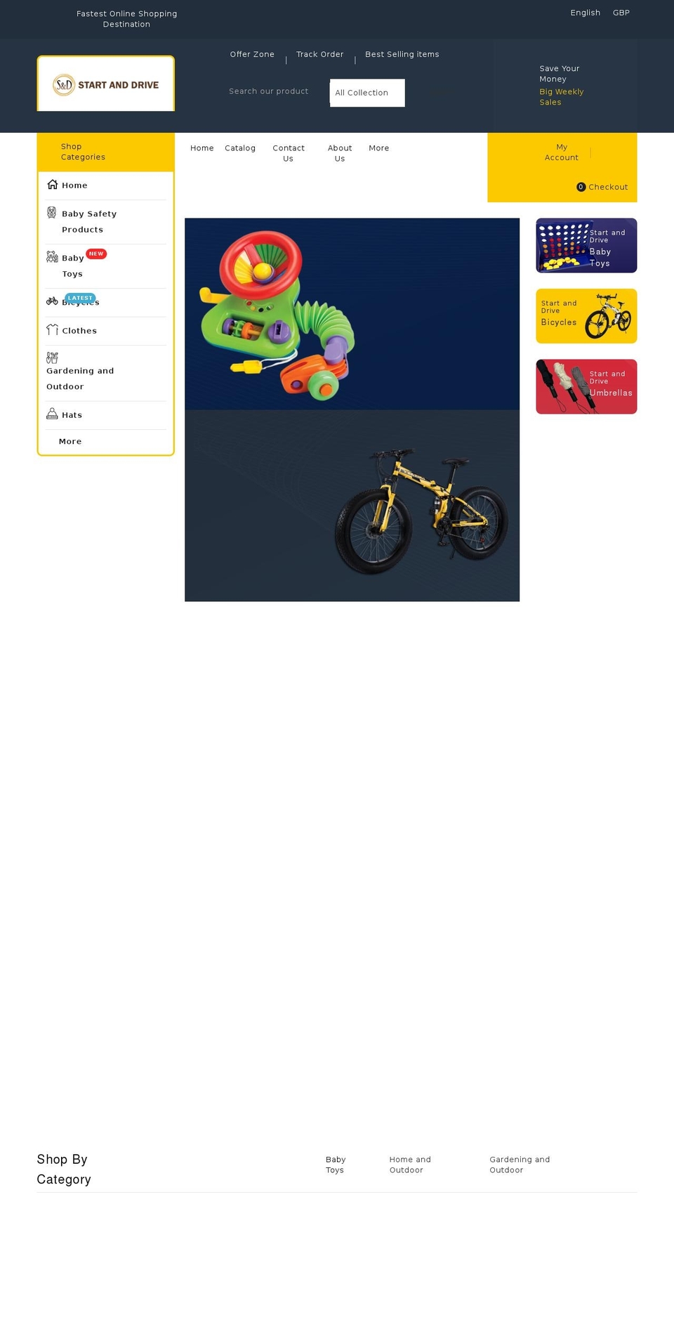 startanddrive.co.uk shopify website screenshot
