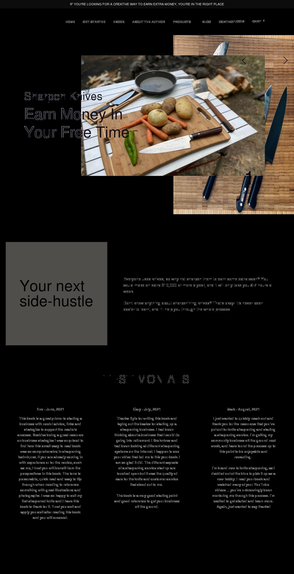 startasharpeningservice.com shopify website screenshot