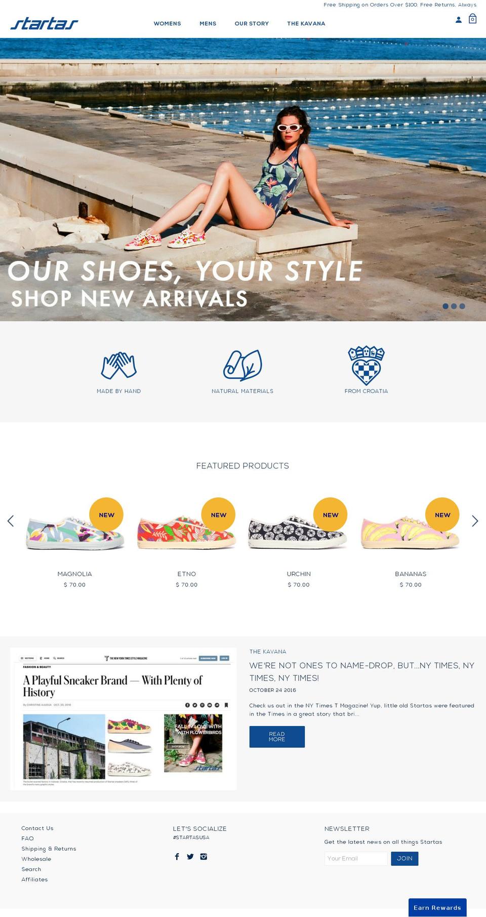 startasusa.com shopify website screenshot