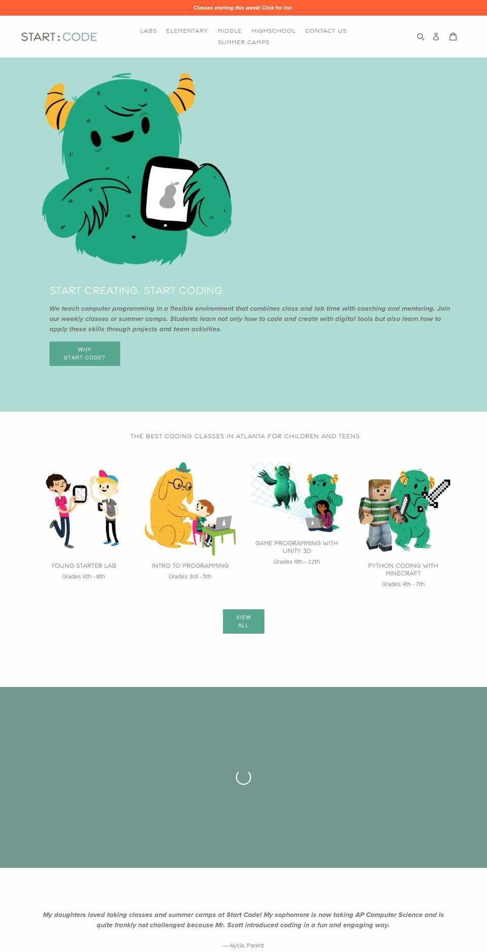 startcode.net shopify website screenshot
