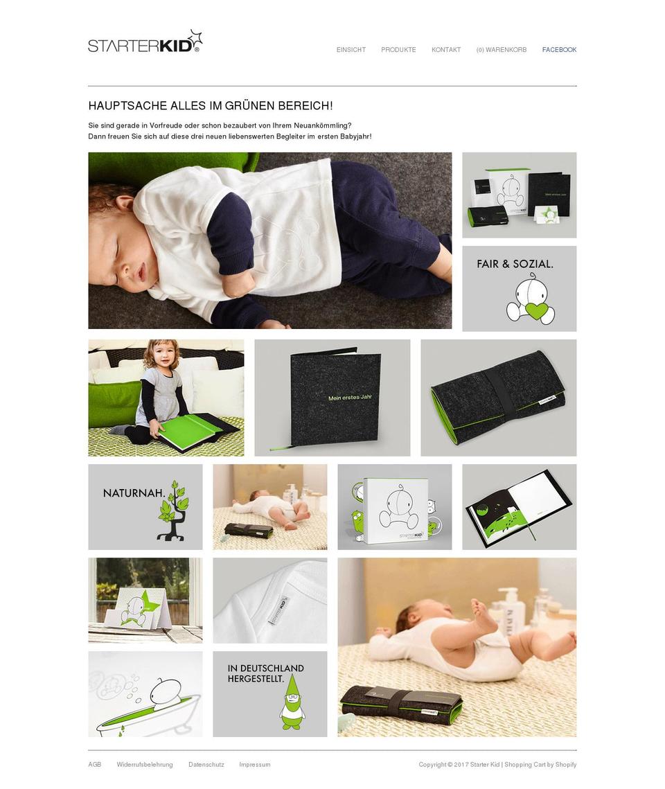 starterkid.com shopify website screenshot