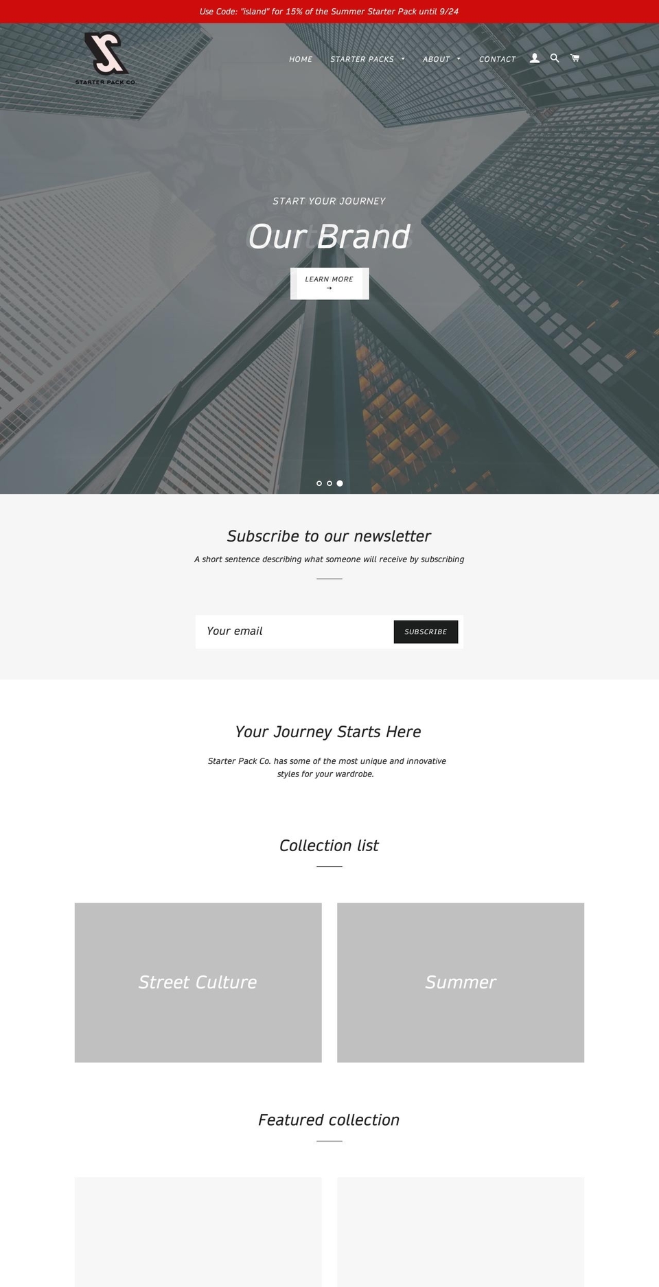 starterpack.co shopify website screenshot